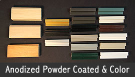 Anodized/Powder Coated & Color Anodized Sections